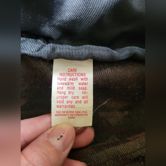 Vintage 90s Jansport Leather Aztec Backpack Burgundy Tan Black Made In USA - Picture 10 of 10